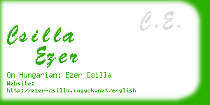 csilla ezer business card